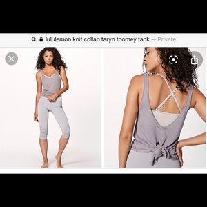 Taryn Toomey Lululemon Collab Knit Tank
